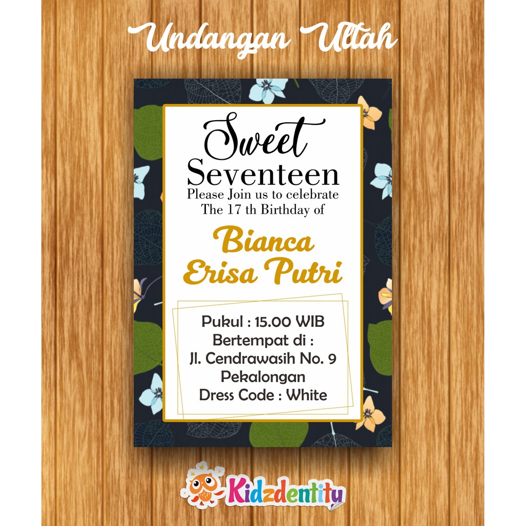 Detail Undangan Ulang Tahun Ke 17 Nomer 40