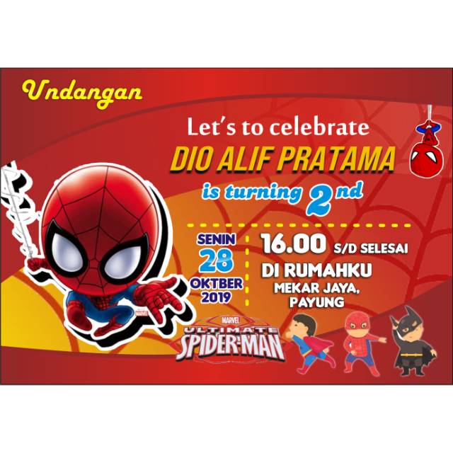 Detail Undangan Ulang Tahun Spiderman Nomer 26