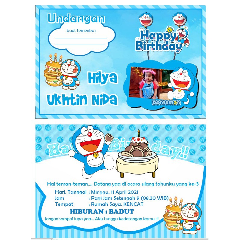 Detail Undangan Ultah Doraemon Nomer 32