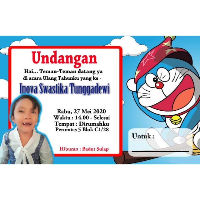 Detail Undangan Ultah Doraemon Nomer 33