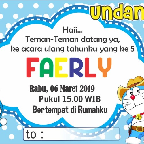 Detail Undangan Ultah Doraemon Nomer 55