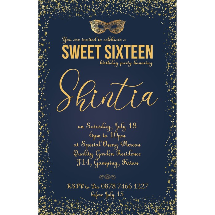 Detail Undangan Ultah Sweet Seventeen Nomer 23