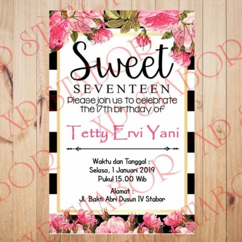 Detail Undangan Ultah Sweet Seventeen Nomer 28