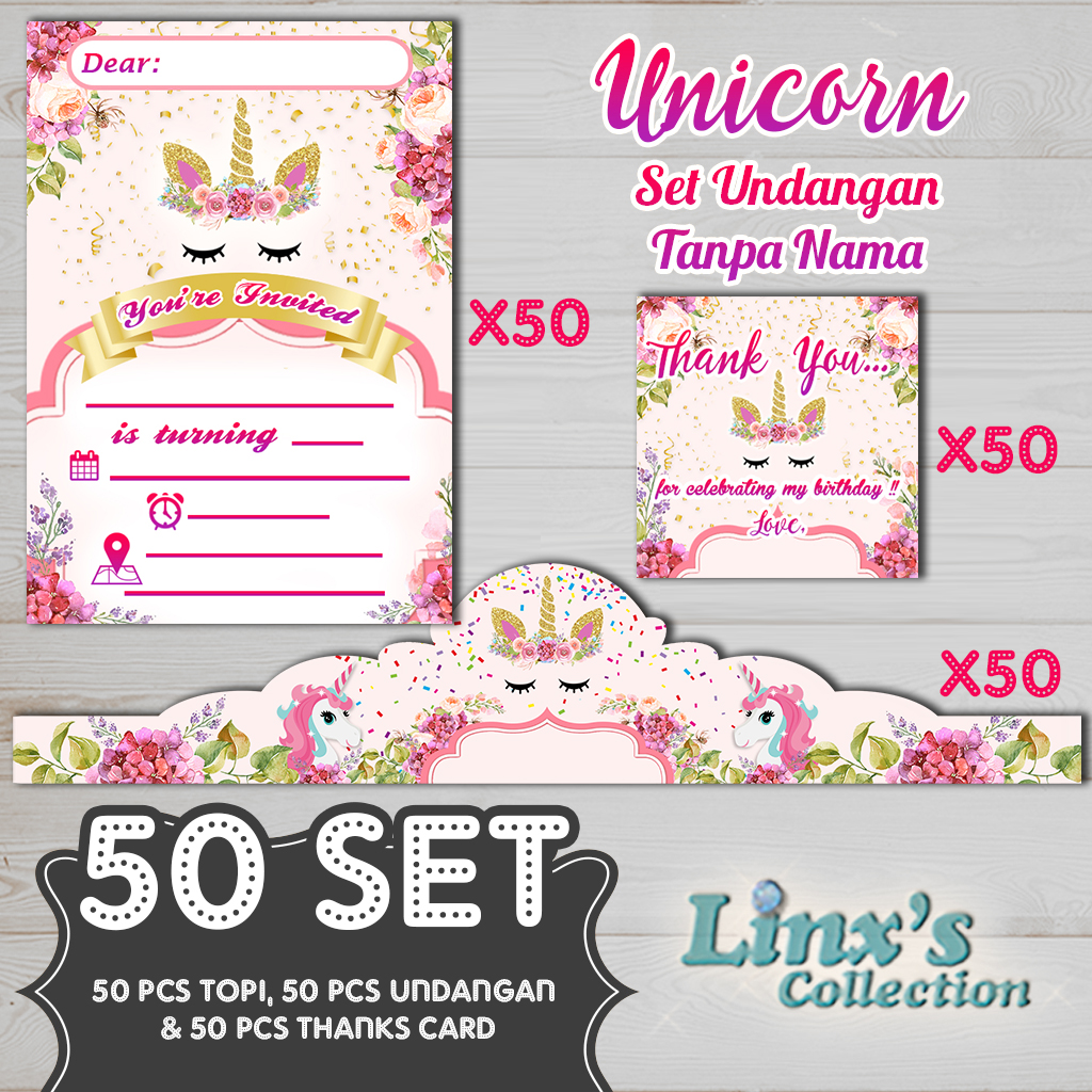 Detail Undangan Ultah Unicorn Nomer 39