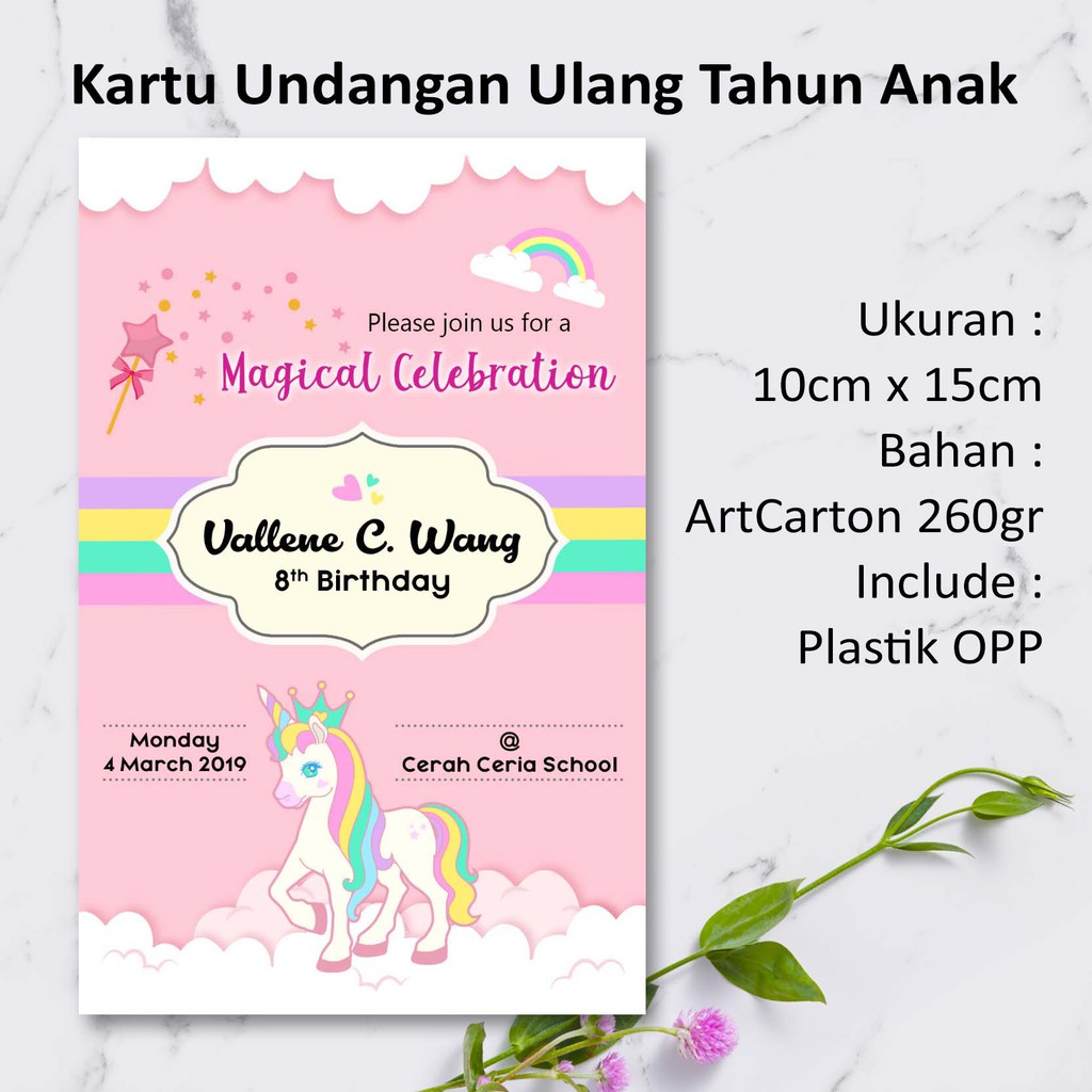 Detail Undangan Ultah Unicorn Nomer 46