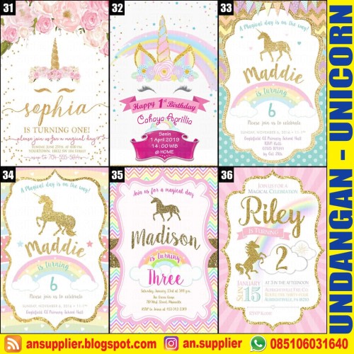 Detail Undangan Ultah Unicorn Nomer 51