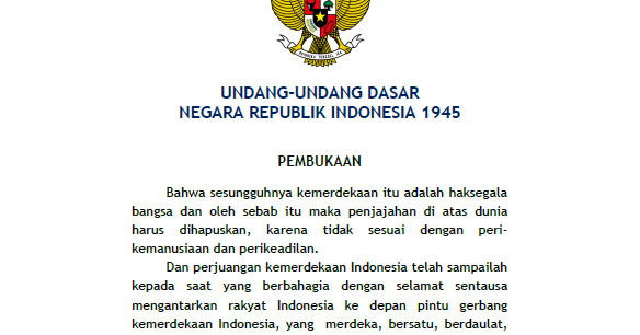 Detail Undangan Undangan Dasar 1945 Nomer 7