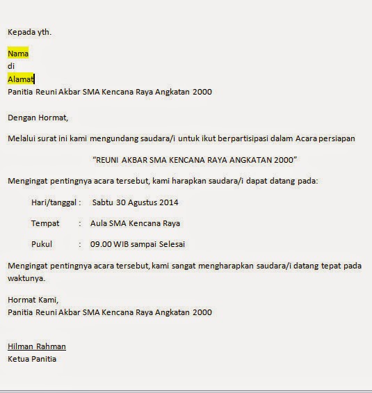 Detail Undangan Via Email Nomer 5