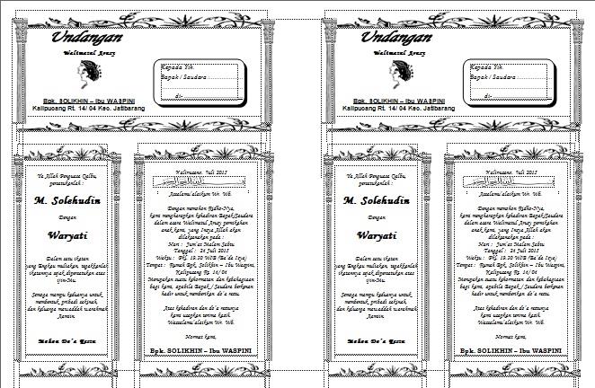 Detail Undangan Walimahan Nikah Nomer 45