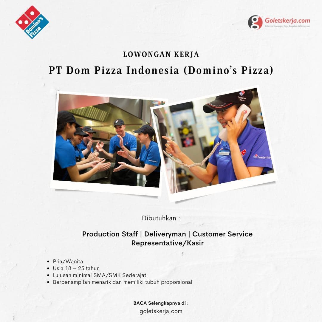 Detail Domino Pizza Karir Nomer 53