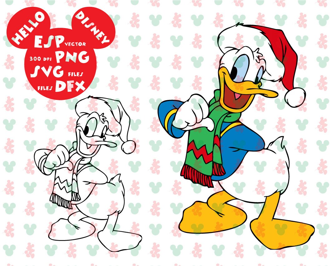 Detail Donald Duck Christmas Clipart Nomer 33