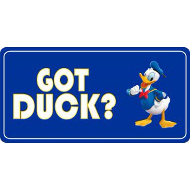 Detail Donald Duck License Plate Nomer 2