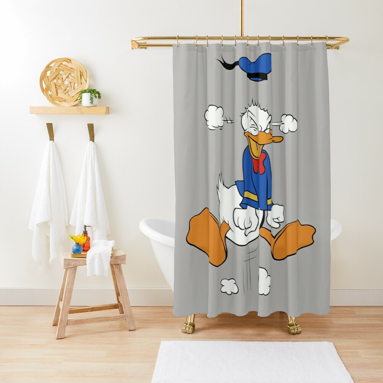 Detail Donald Duck Shower Curtain Nomer 2