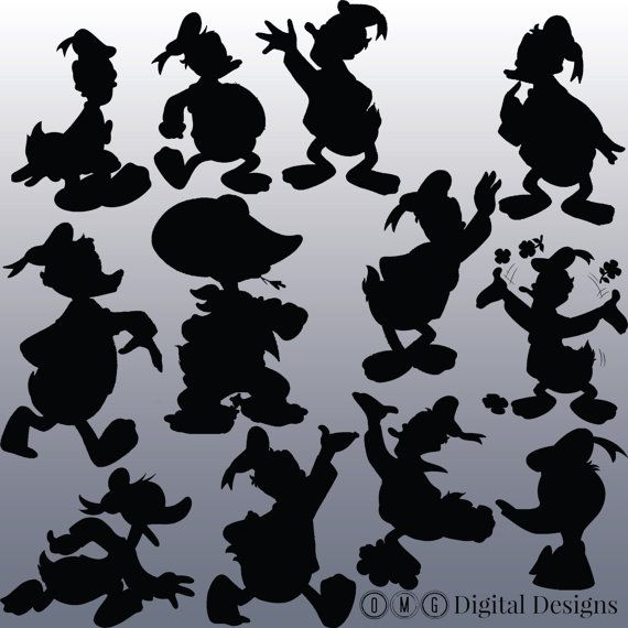 Detail Donald Duck Silhouette Clip Art Nomer 20