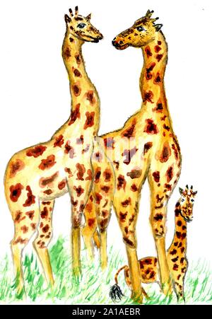 Detail Giraffe Aquarell Nomer 22