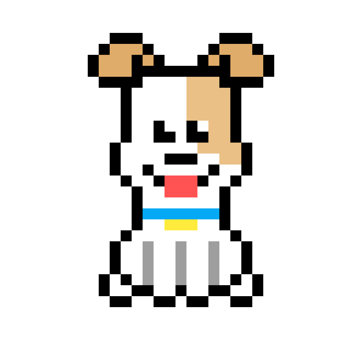 Detail Pixel Art Hund Nomer 9