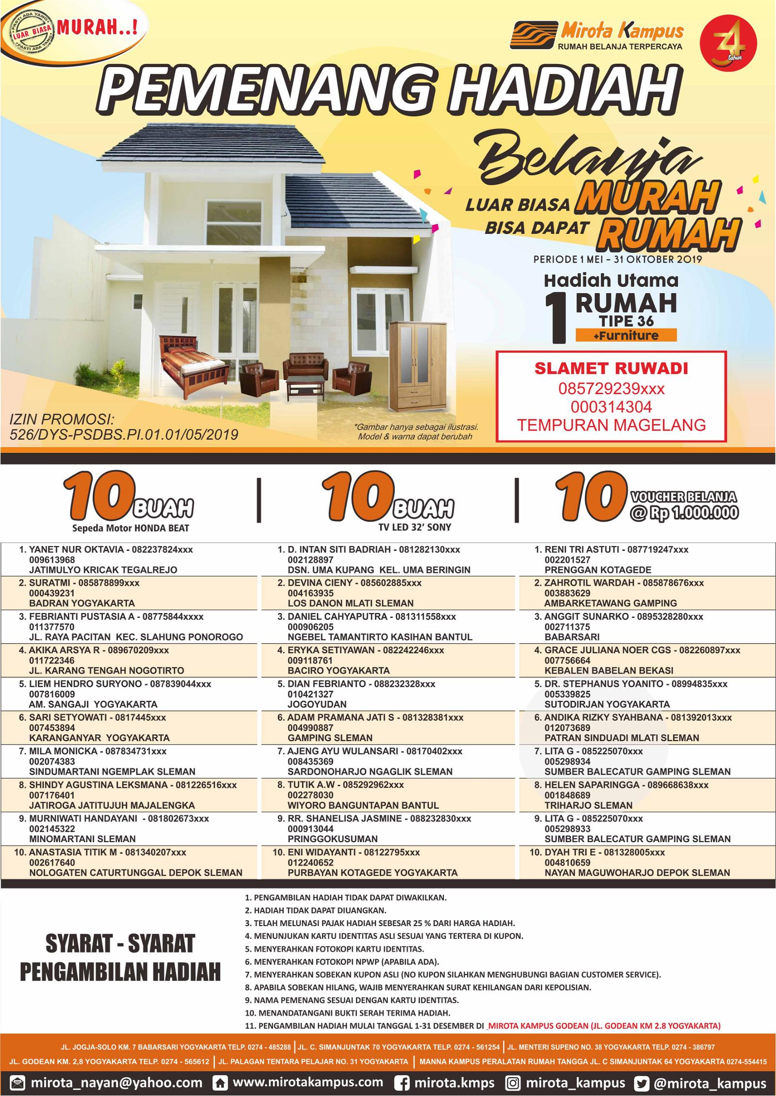 Undian Rumah 2019 - KibrisPDR