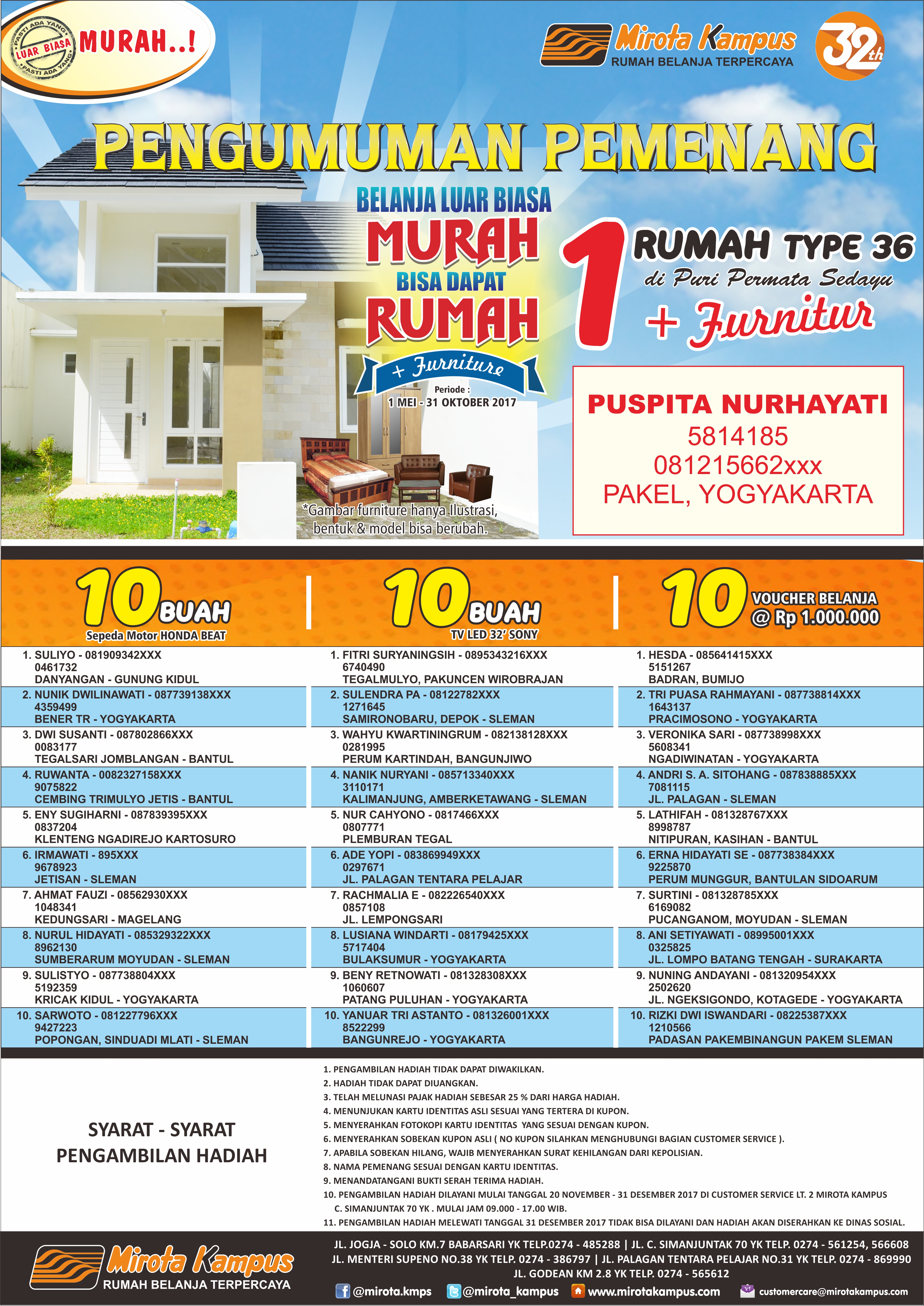 Detail Undian Rumah 2019 Nomer 11