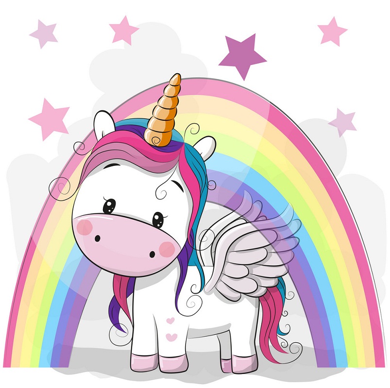 Unicorn And Rainbow Clipart - KibrisPDR