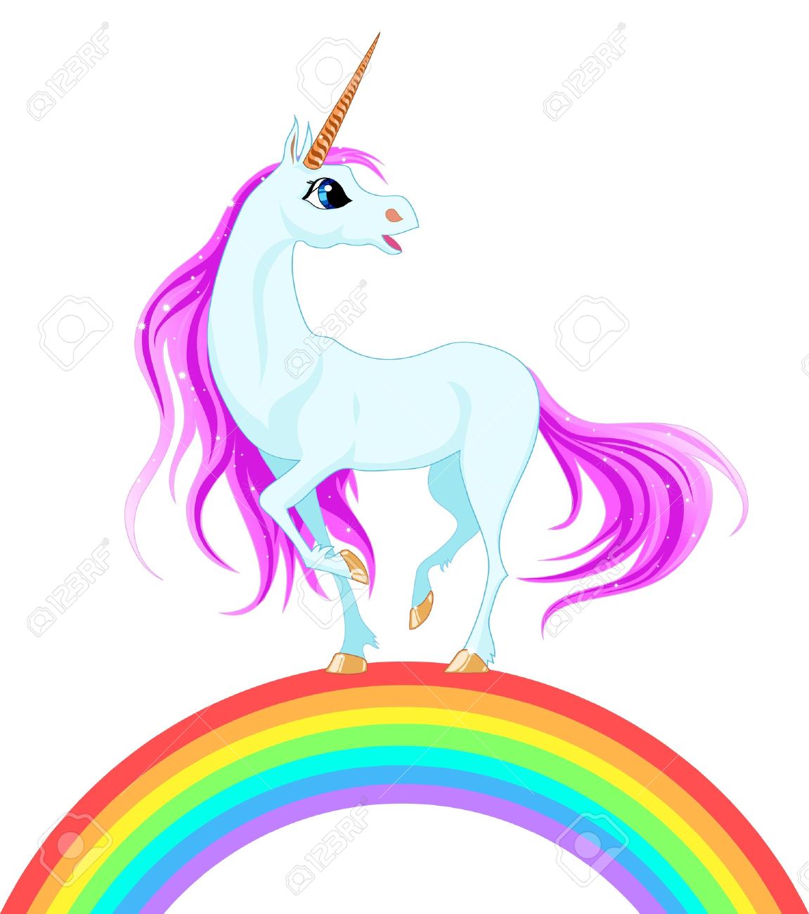 Detail Unicorn And Rainbow Clipart Nomer 16