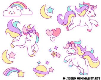 Detail Unicorn And Rainbow Clipart Nomer 3