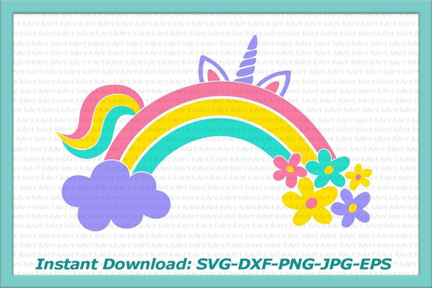 Detail Unicorn And Rainbow Clipart Nomer 31
