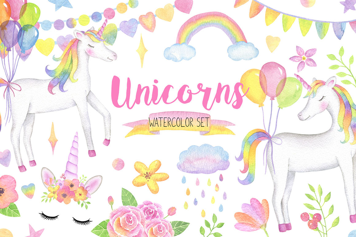 Detail Unicorn And Rainbow Clipart Nomer 45