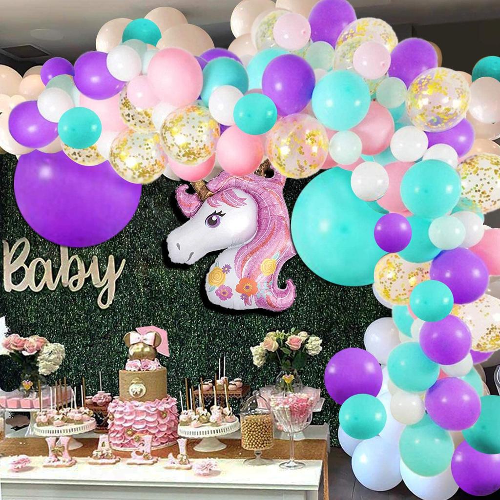 Detail Unicorn Balloon Garland Kit Nomer 11