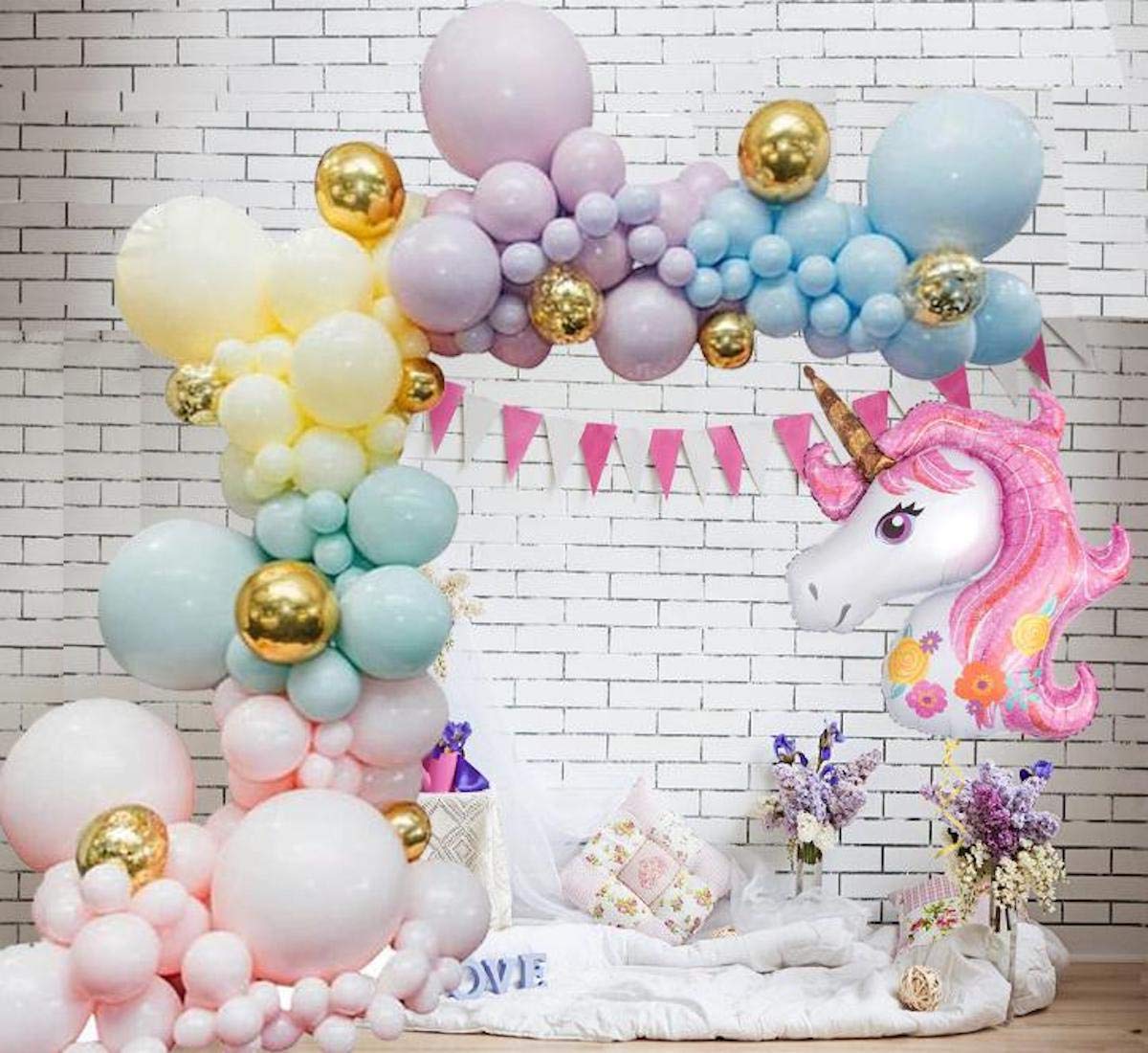 Detail Unicorn Balloon Garland Kit Nomer 19