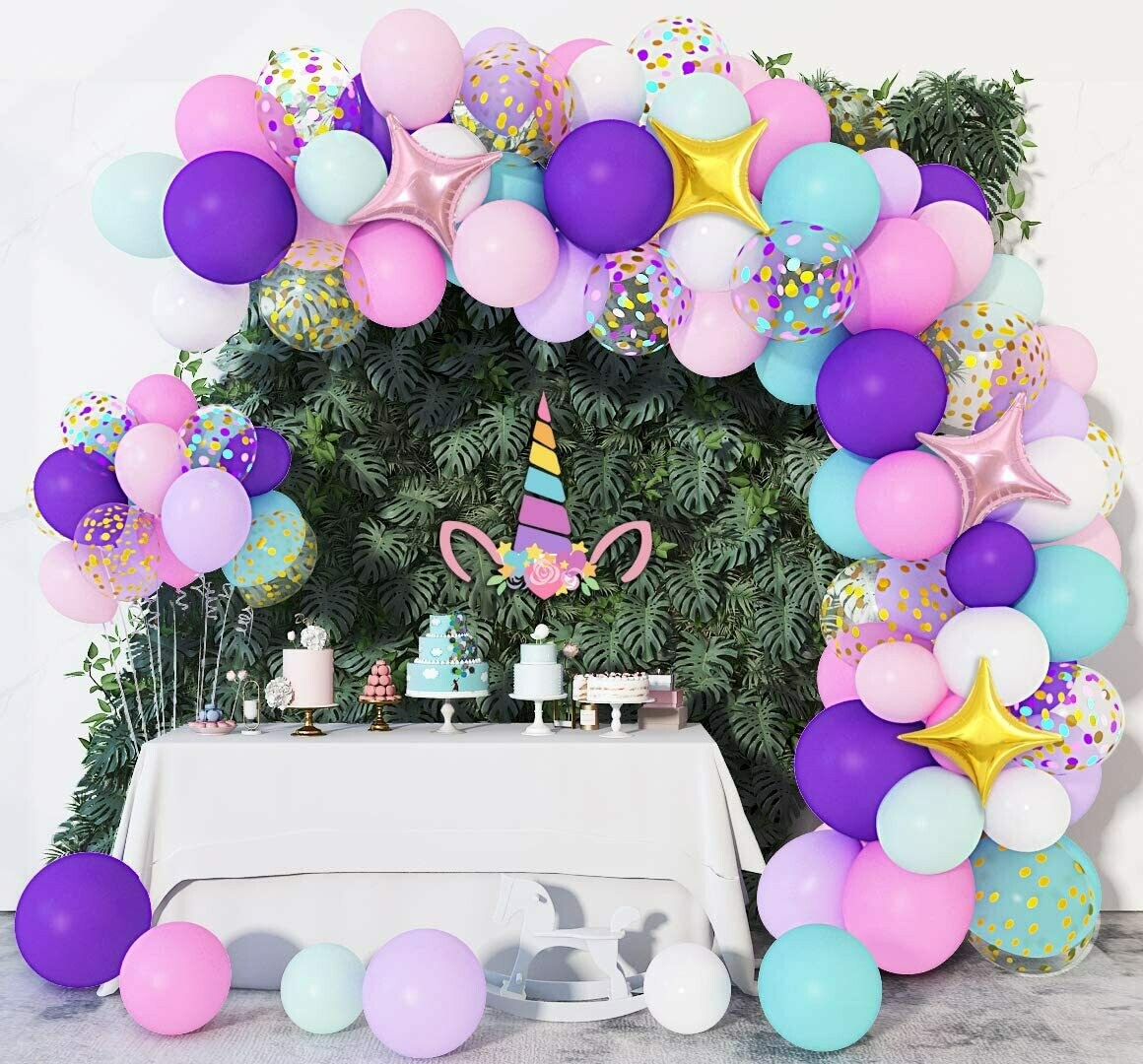 Detail Unicorn Balloon Garland Kit Nomer 32