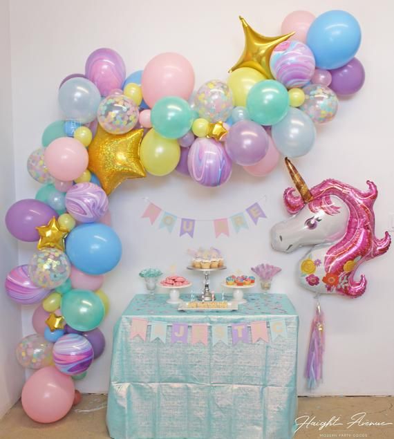 Detail Unicorn Balloon Garland Kit Nomer 34
