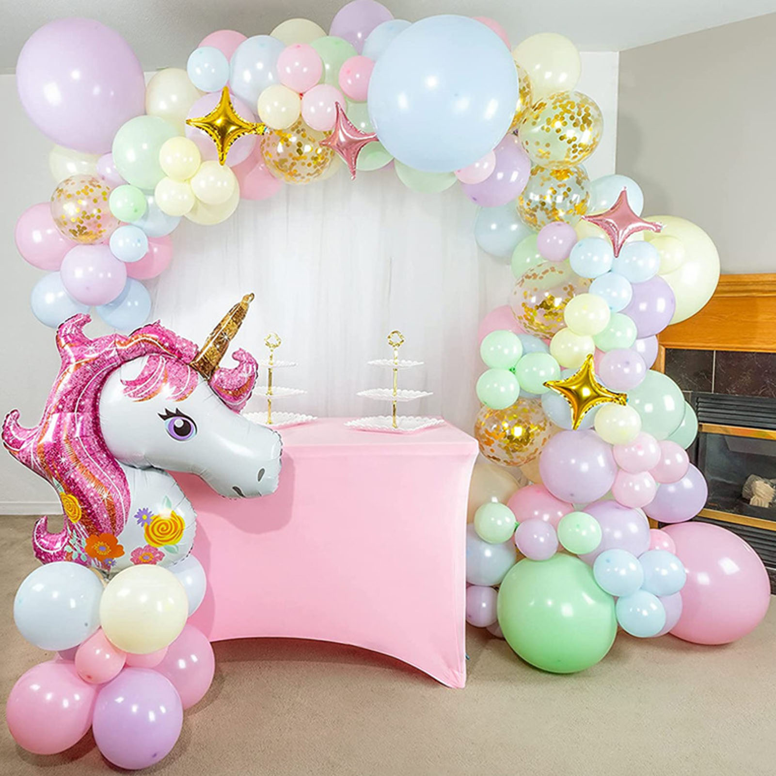 Detail Unicorn Balloon Garland Kit Nomer 8
