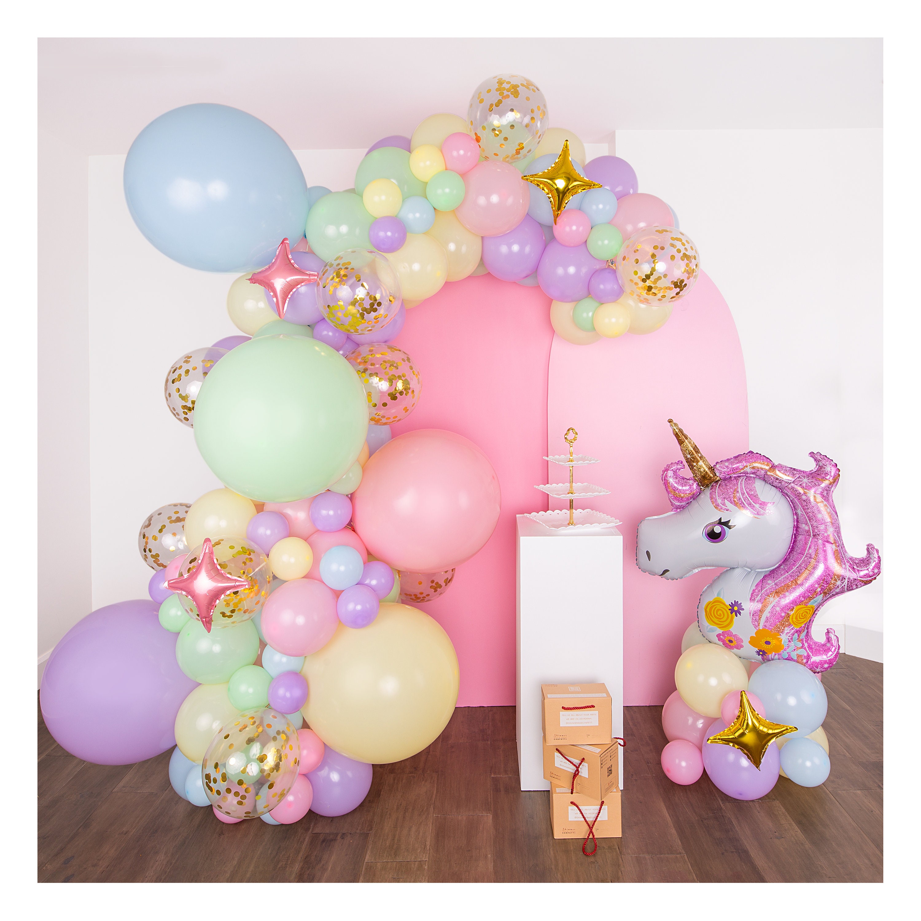 Detail Unicorn Balloon Garland Kit Nomer 9