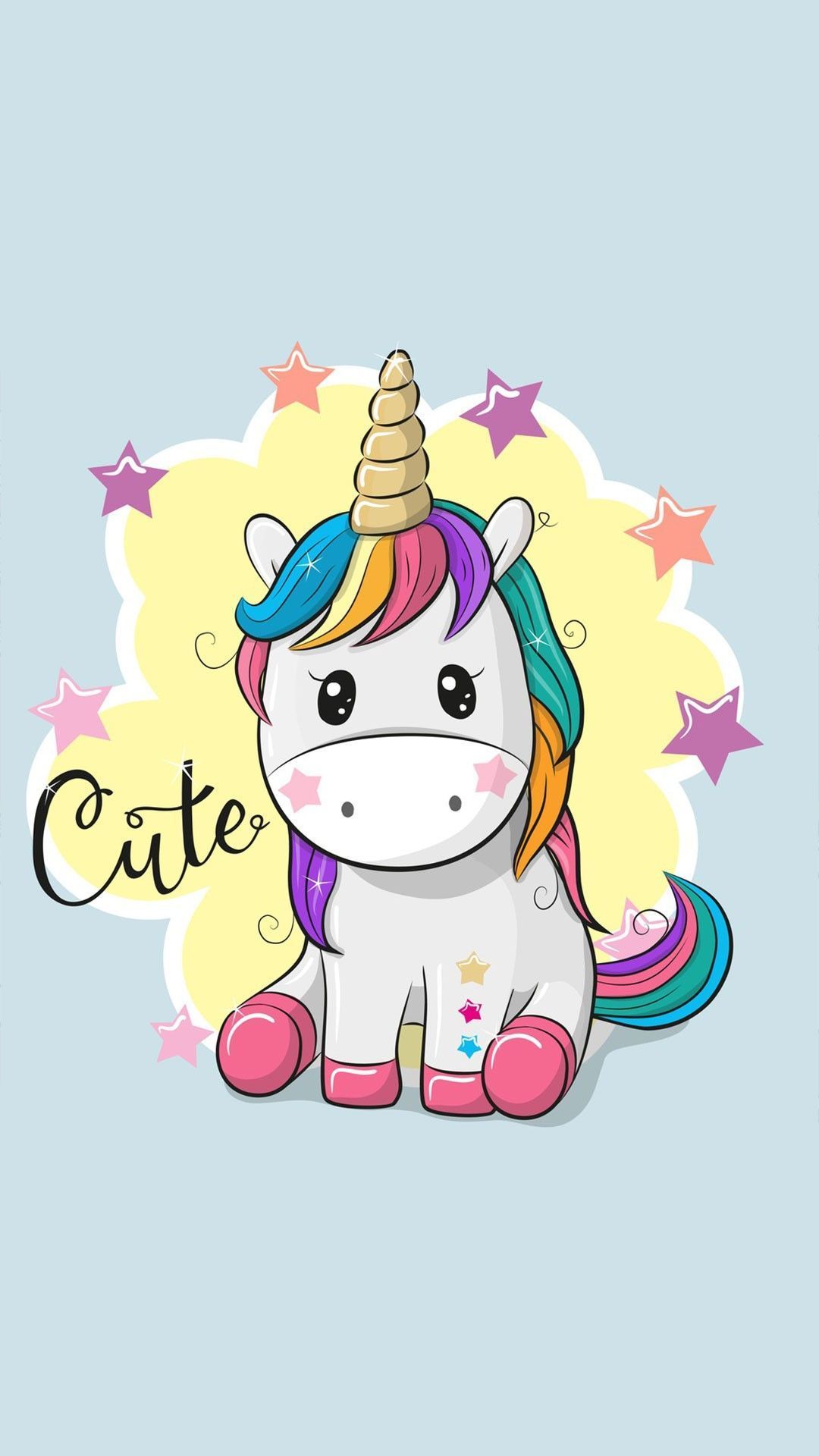 Detail Unicorn Cartoon Wallpaper Nomer 2