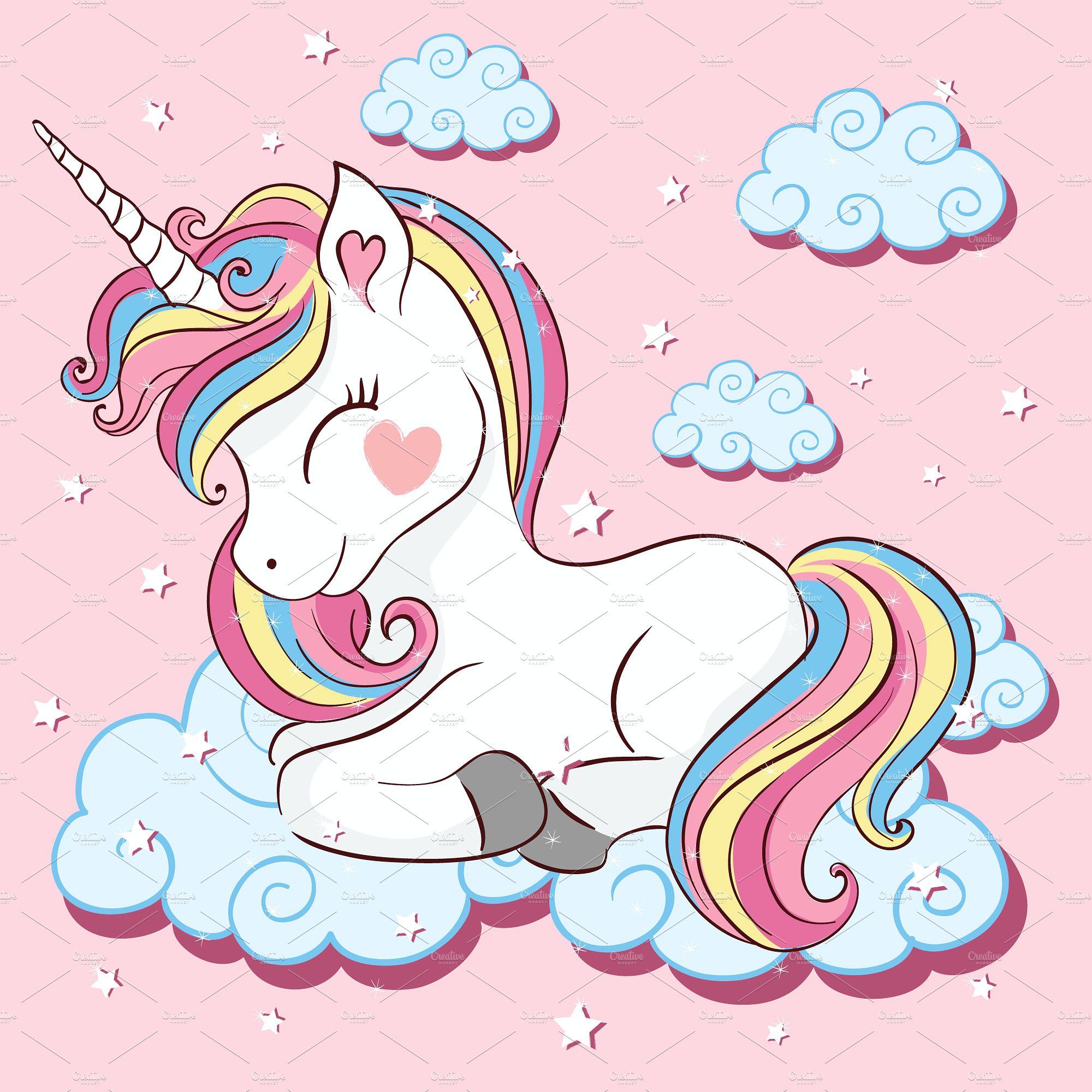 Detail Unicorn Cartoon Wallpaper Nomer 13