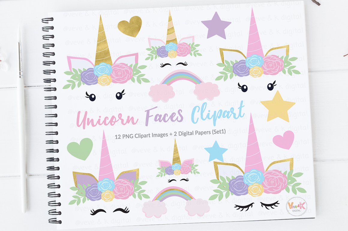 Detail Unicorn Face Clipart Free Nomer 54