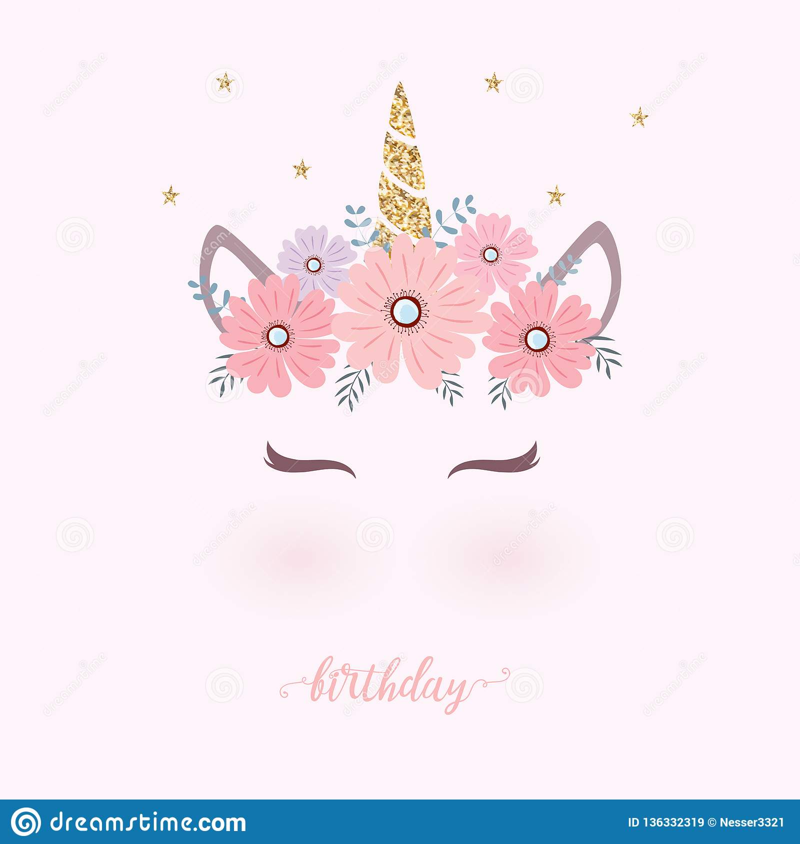 Download Unicorn Flower Crown Clipart Nomer 4