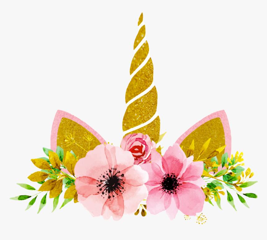 Unicorn Flowers Clipart - KibrisPDR