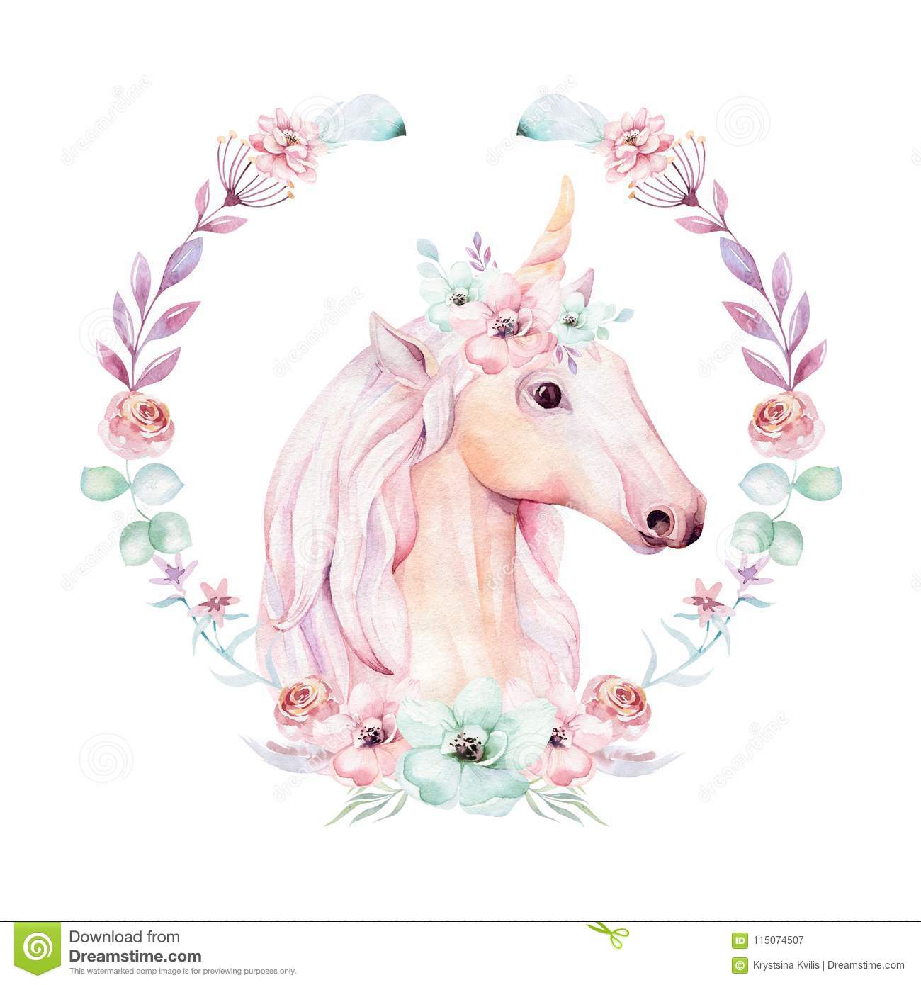 Detail Unicorn Flowers Clipart Nomer 21