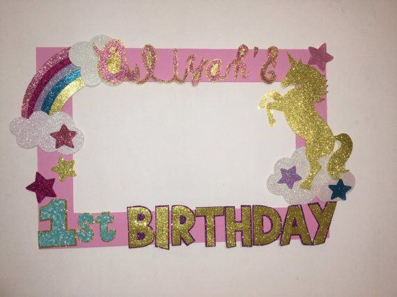 Detail Unicorn Photo Booth Frame Nomer 12