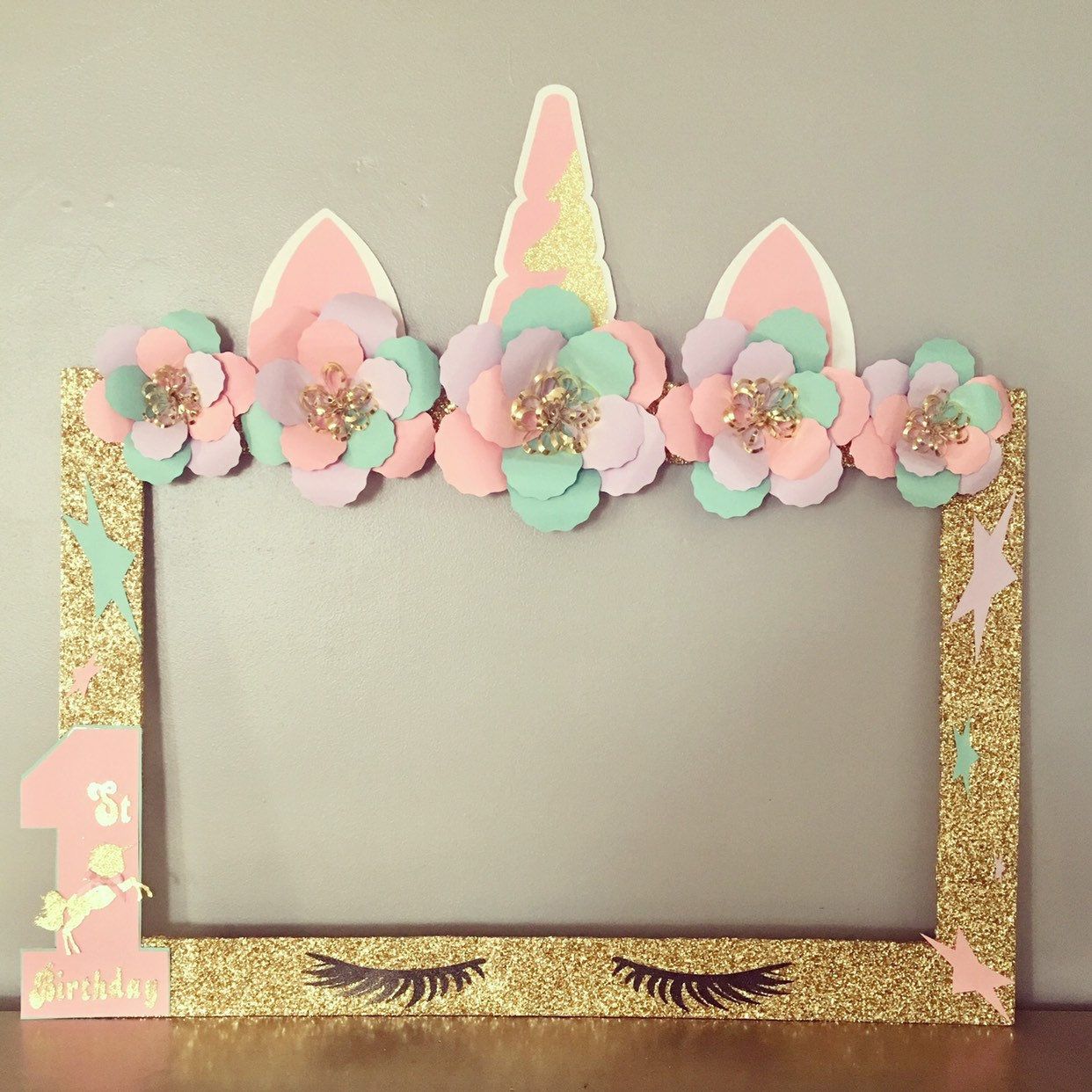 Detail Unicorn Photo Booth Frame Nomer 15