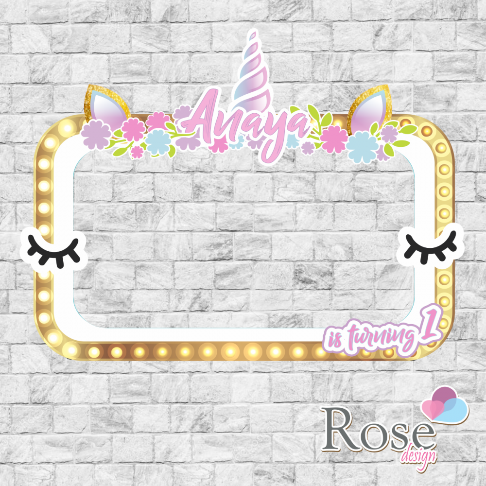 Detail Unicorn Photo Booth Frame Nomer 16