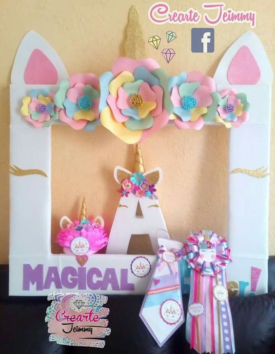 Detail Unicorn Photo Booth Frame Nomer 26