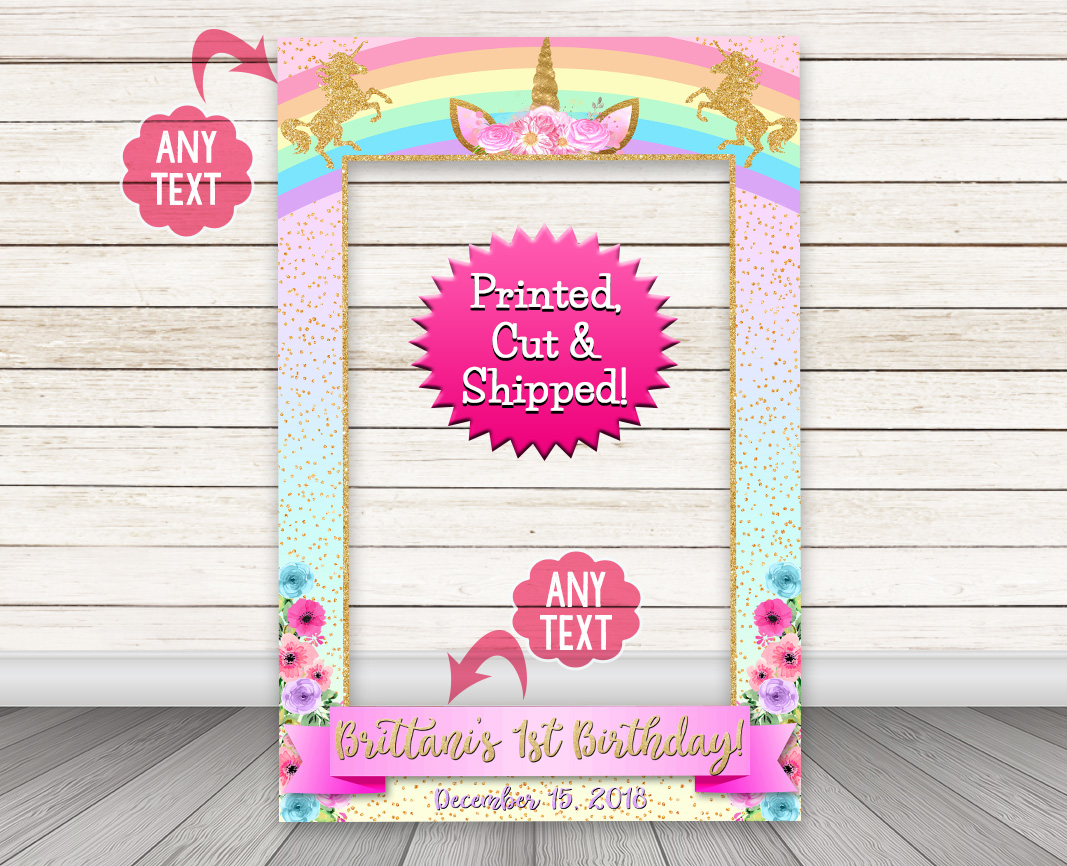 Detail Unicorn Photo Booth Frame Nomer 32