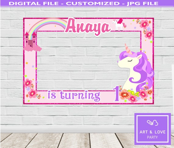 Detail Unicorn Photo Booth Frame Nomer 37