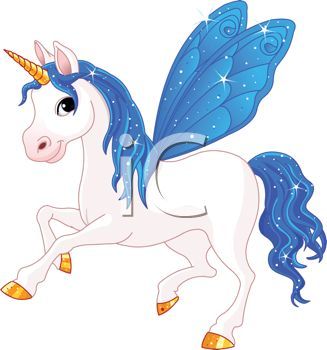 Detail Unicorn With Wings Clipart Nomer 2