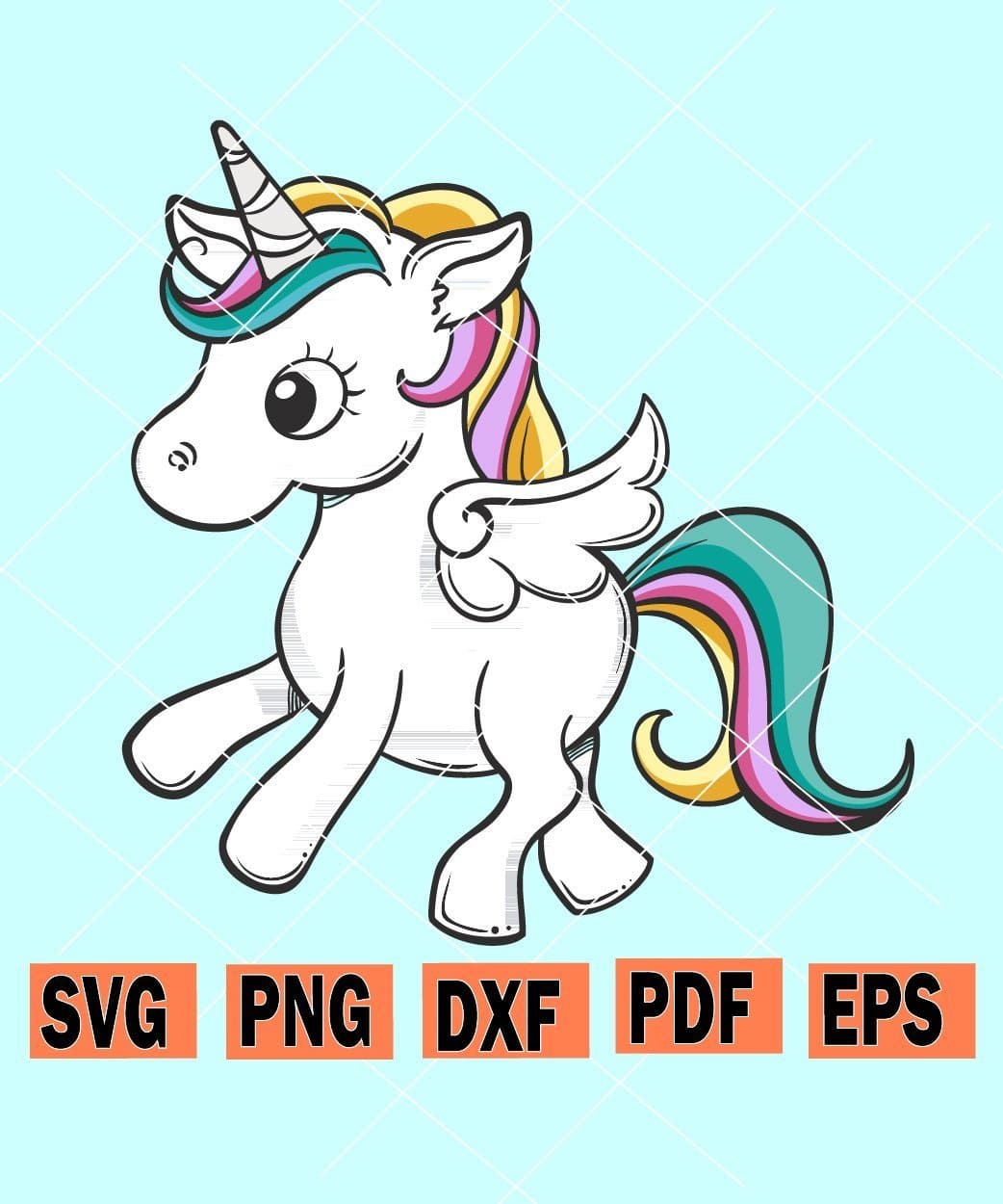 Detail Unicorn With Wings Clipart Nomer 33