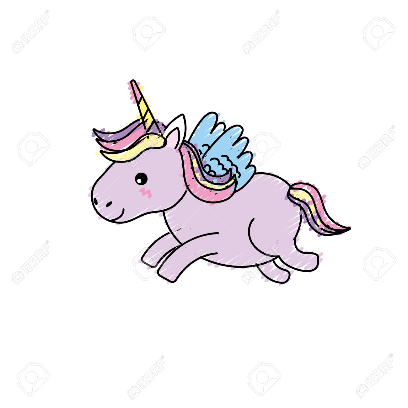 Detail Unicorn With Wings Clipart Nomer 43