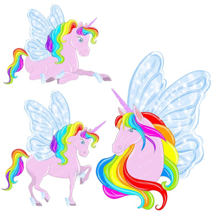 Detail Unicorn With Wings Clipart Nomer 44