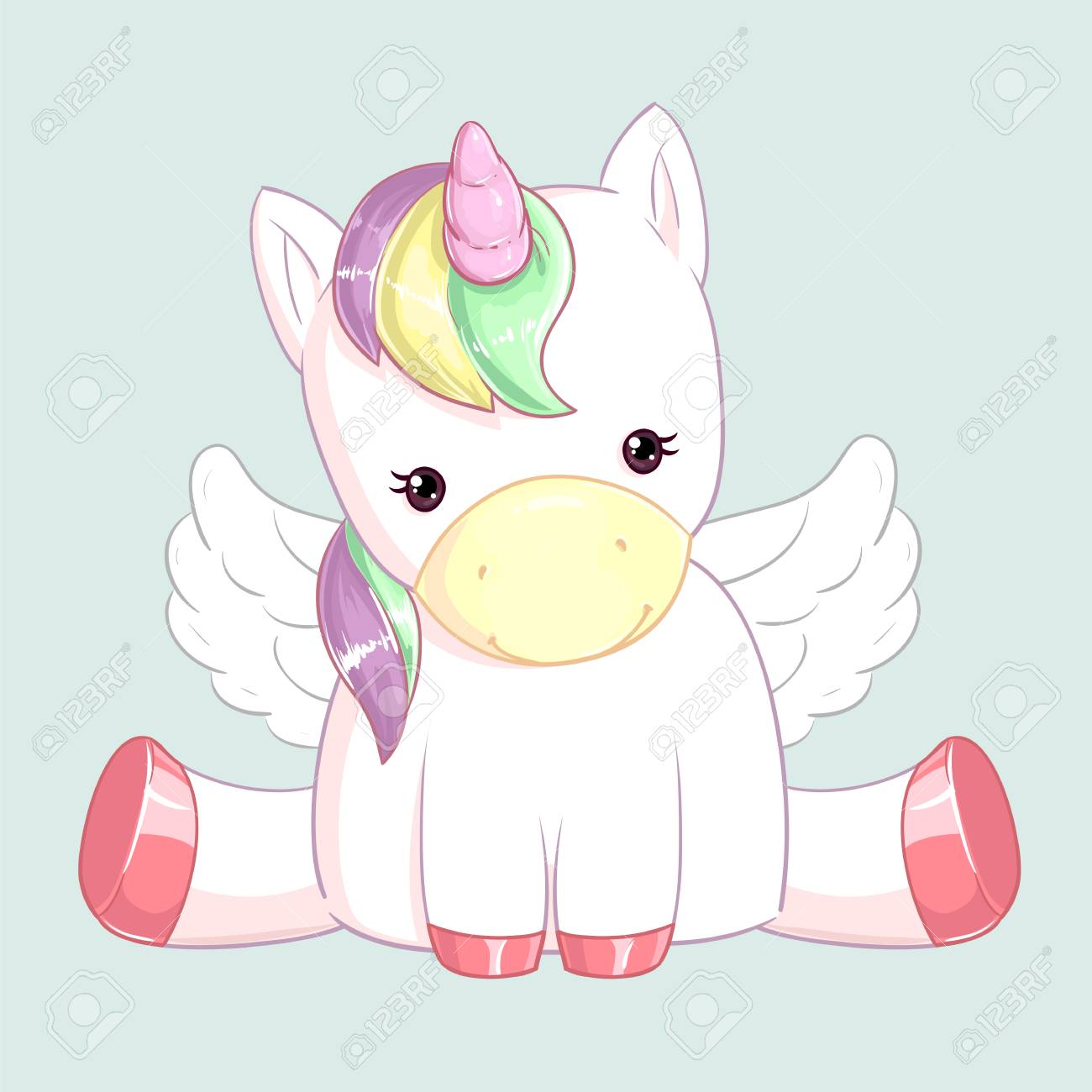 Detail Unicorn With Wings Clipart Nomer 5